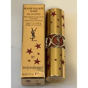 YSL Rouge Volupte Shine Oil-In-Stick Lipstick ~ 91 Nude Avant-Garde ~ (BNIB)